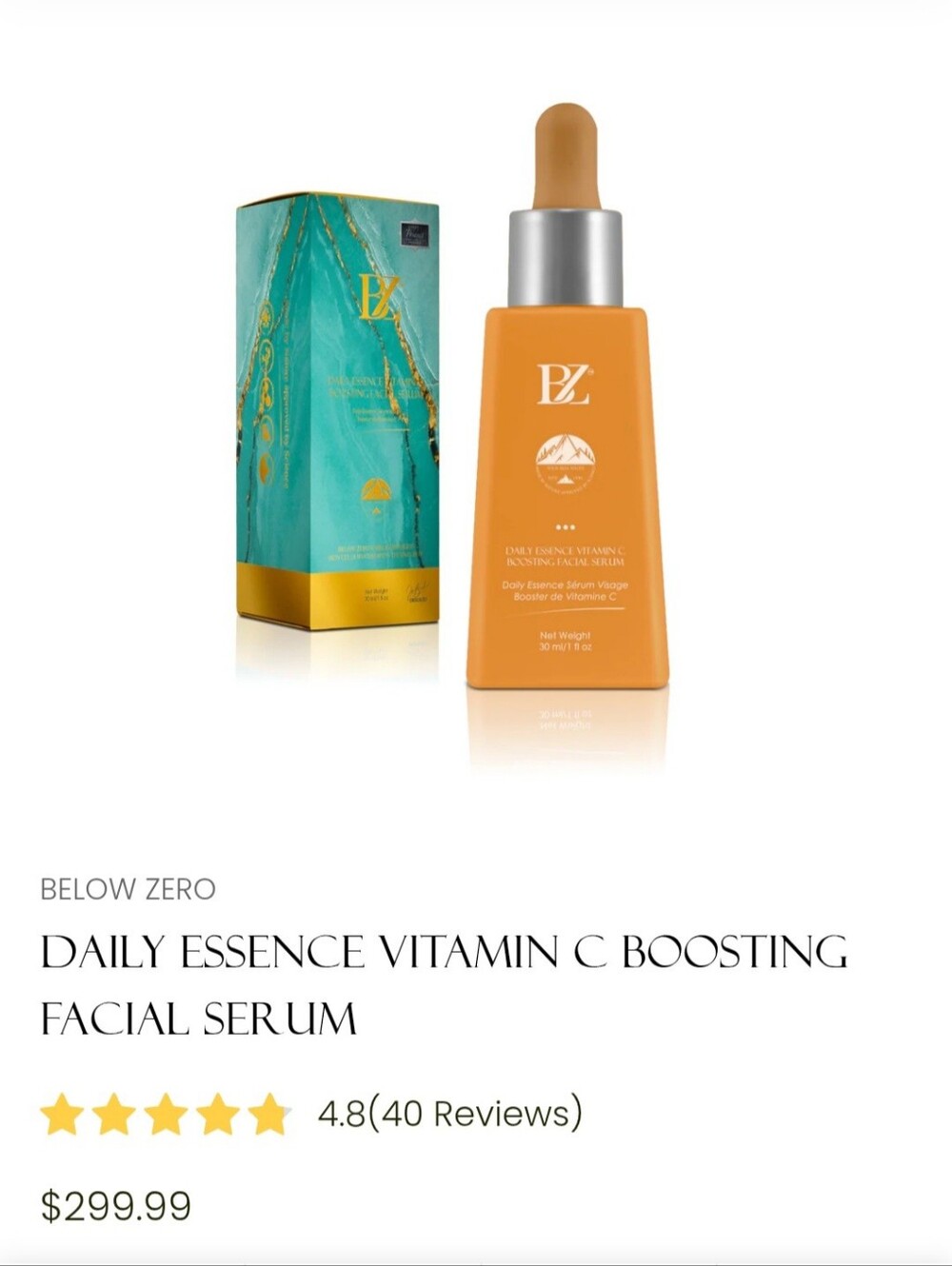 Below Zero:VIT C Boosting Serum
